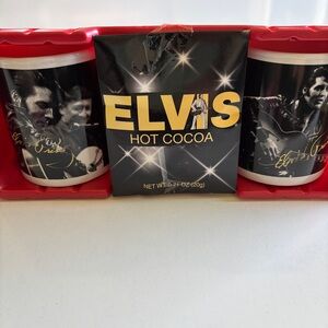 NIB Set of 2 Elvis Presley Mugs Hot Cocoa GIFT SET Ceramic Original 2013